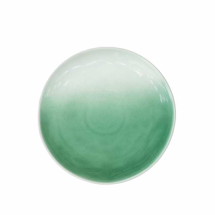 1625-07 Ceramic Dinner Plate 10.5 Inch in Green and White Gradient Glazed Finish – Siddiq Gifts Mussafah Abu Dhabi