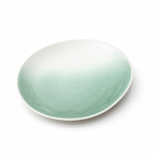 1625-08 Ceramic Dessert Plate 8 Inch in Green and White Gradient Glazed Finish – Siddiq Gifts Mussafah Abu Dhabi