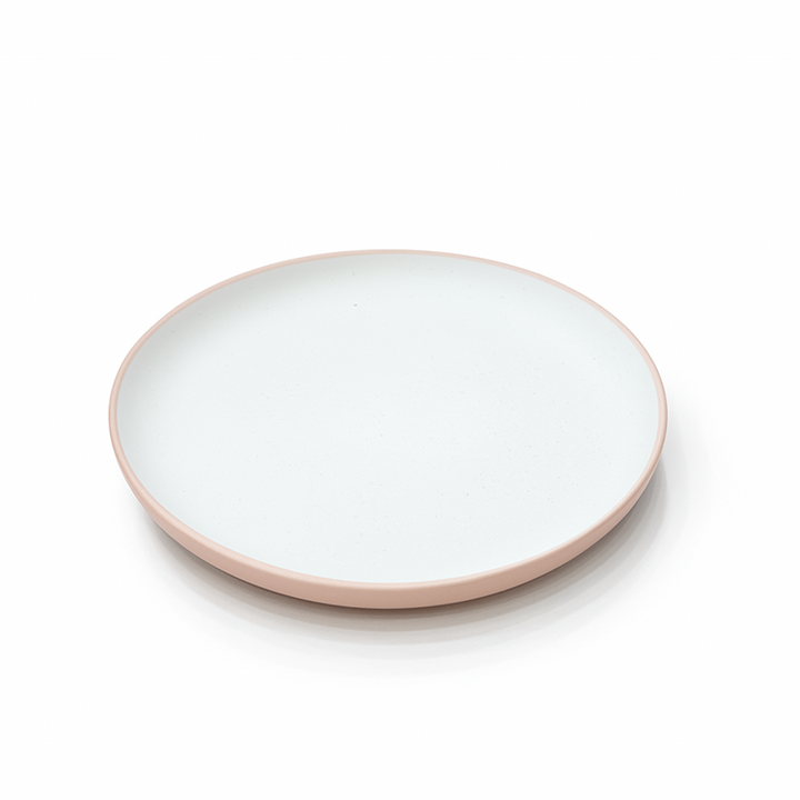 1625-10 Ceramic Dinner Plate 10.5 Inch in White and Pink Speckled Glazed Finish – Siddiq Gifts Mussafah Abu Dhabi