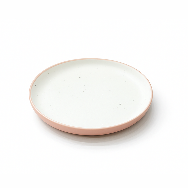 1625-11 Ceramic Dessert Dish 8.5 Inch in White and Pink Speckled Glazed Finish – Siddiq Gifts Mussafah Abu Dhabi