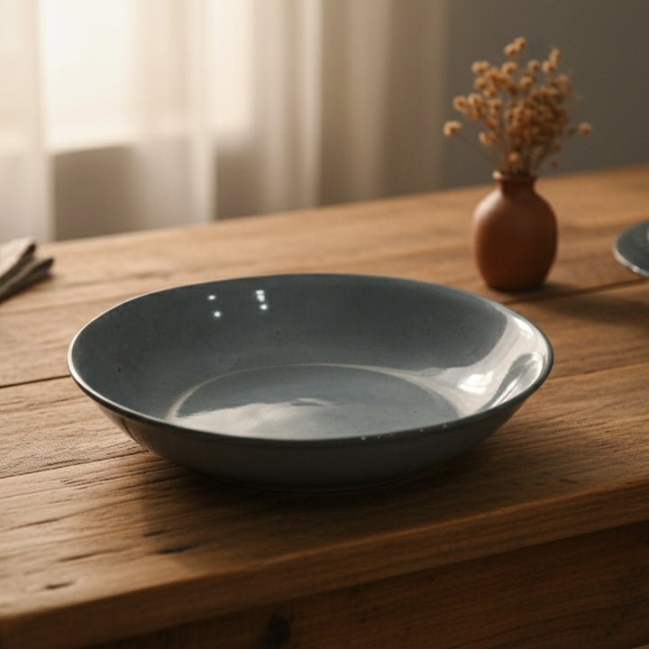 1626-11 Ceramic Bowl – 8.5 Inch Grey Premium Serving Bowl – Siddiq Gifts Mussafah Abu Dhabi