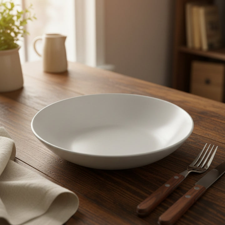 1626-19 Ceramic Bowl – 9 Inch White Premium Serving Bowl – Siddiq Gifts Mussafah Abu Dhabi