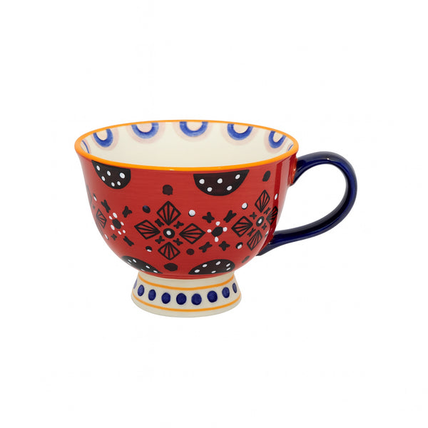 1514-16 Ceramic Mug – 420ml –  Navy Blue Handle