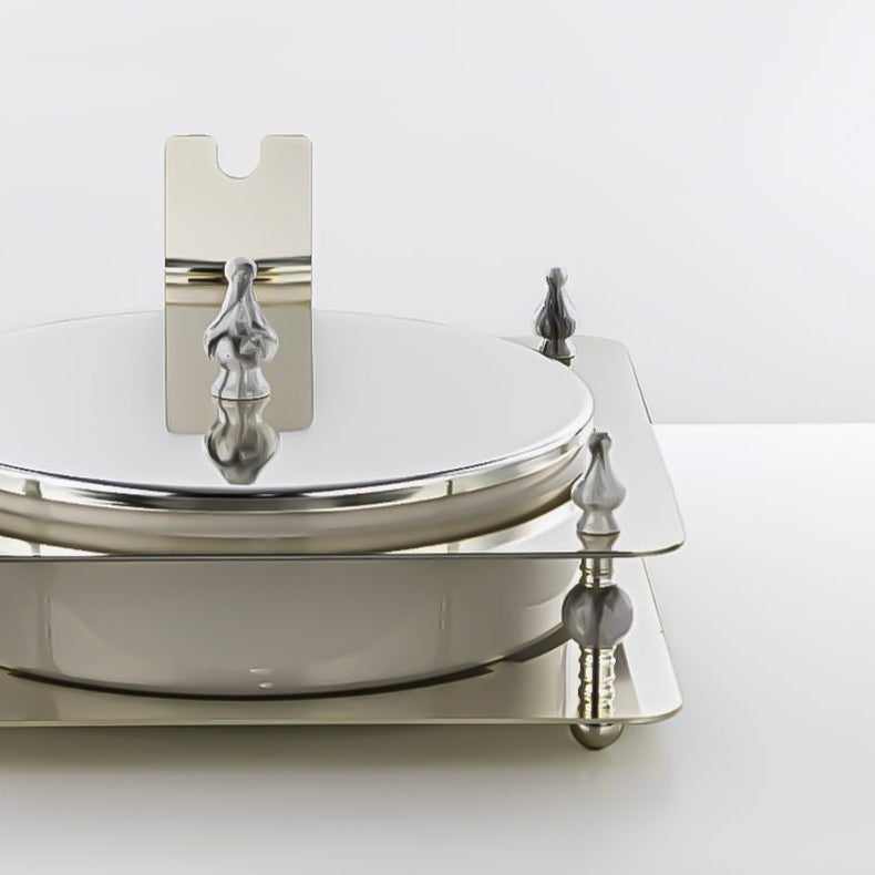 HM4108-S Candy Box – Luxurious Silver Finish with Round Lidded Bowl and Decorative Stand