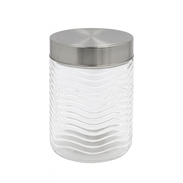 KK315 Glass Storage Jar with Silver Lid – 1200 ml