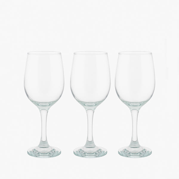 LV-FAM563A – LAV Fame Goblet Glass 3-Piece Set – 480 ml Clear Stemmed Design