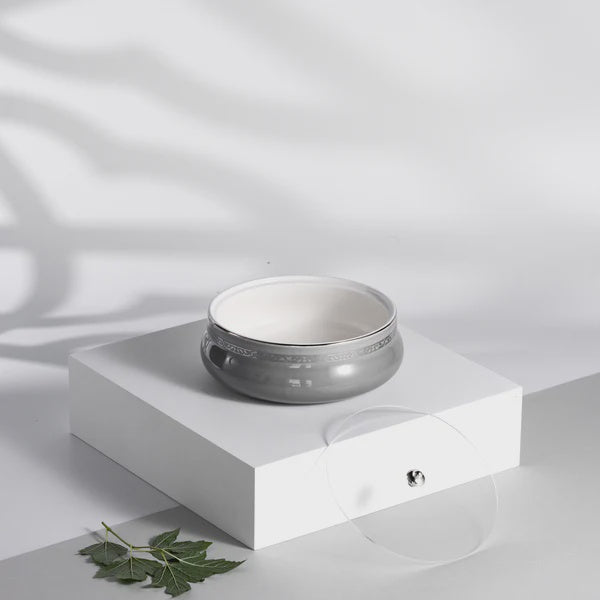 ET2978 Naqsh Medium Date Bowl – Grey & Silver