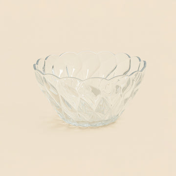ISF-918 – Florence Glass Bowl – 24cm – 2550cc Capacity – Scalloped Wave Design