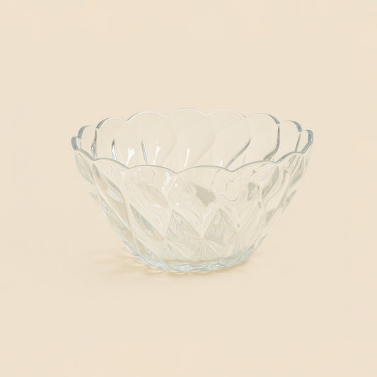 ISF-918 – Florence Glass Bowl – 24cm – 2550cc Capacity – Scalloped Wave Design