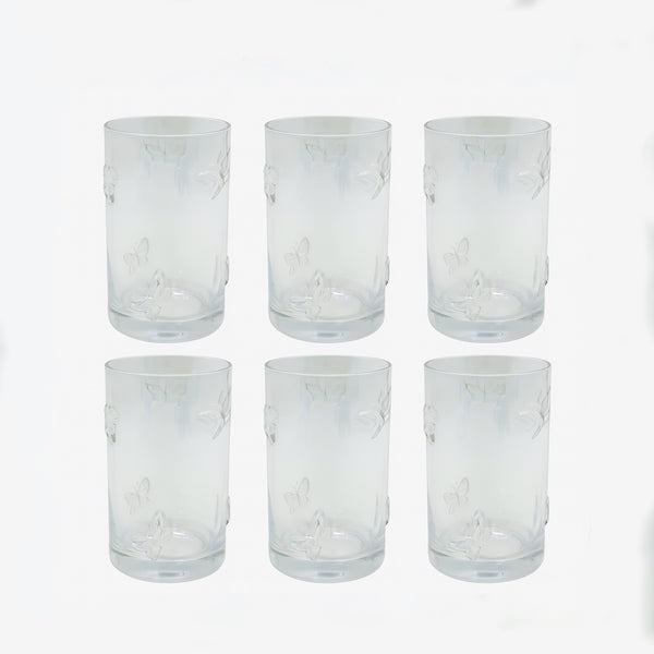 575-4 Glass Tumbler Set – 6 Pieces – Clear  Drinking Glasses