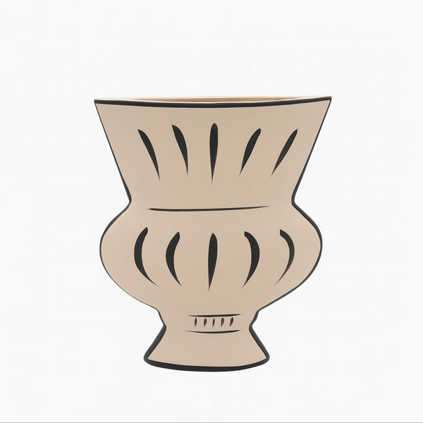NW240796L-BEBK – Ornate Pedestal Flower Vase – 26cm (H)