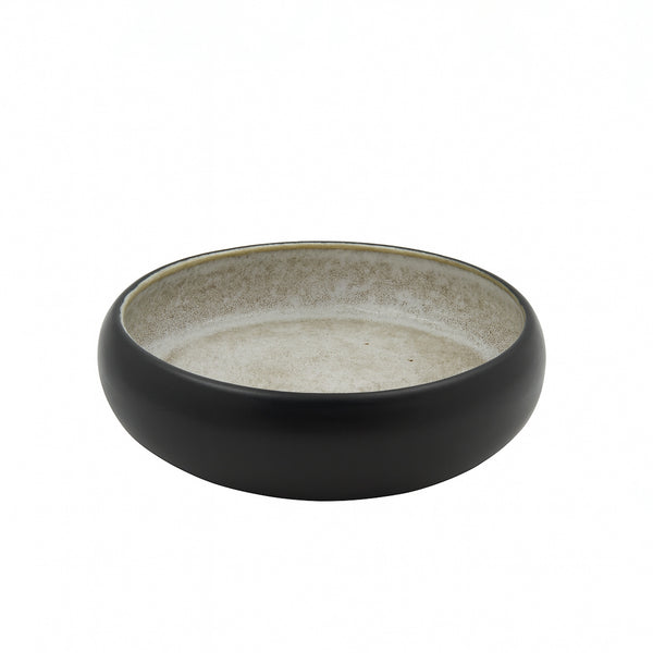 99583-16 – Ceramic Plate – 7.5 Inches – Black & Grey Speckled Finish