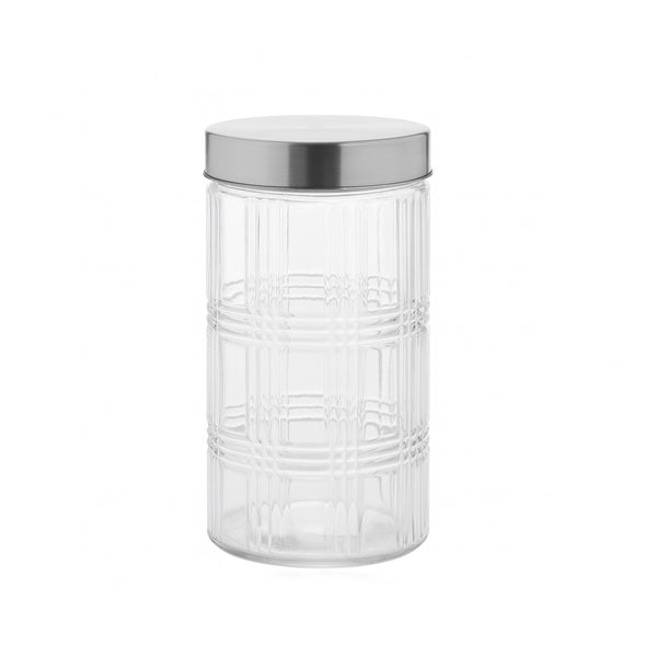 MARCH-0012 Glass Storage Jar with Silver Lid – 1600 ml