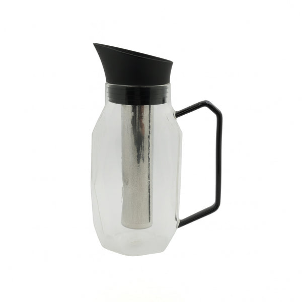 100791-09 Cold Brew Pot Coffee Maker – 1200 ml – Glass with Stainless Steel Filter & Black Handle