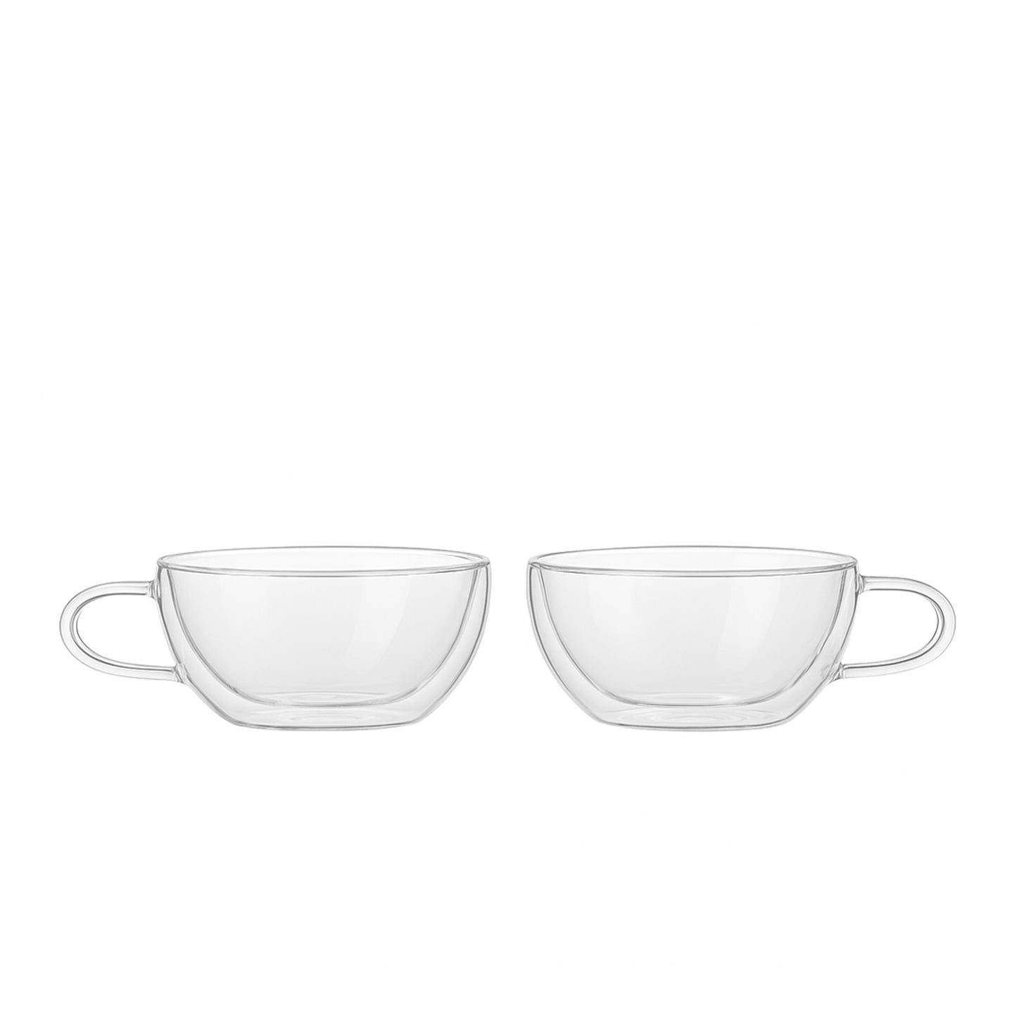 Double Wall Glass Cup Set – 2 Piece – 120 ml – Clear Insulated Design – 23711