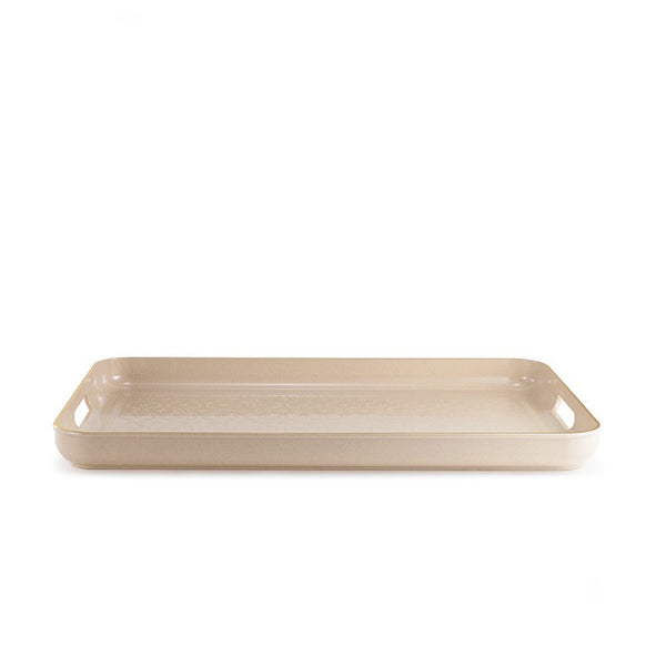 MR-624 Rose Serving Tray – 53 x 35 cm – Brown Beige Finish with Golden Edge