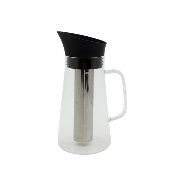 100791-18 Cold Brew Coffee Maker – 1200 ml – Glass with Stainless Steel Filter & Clear Handle