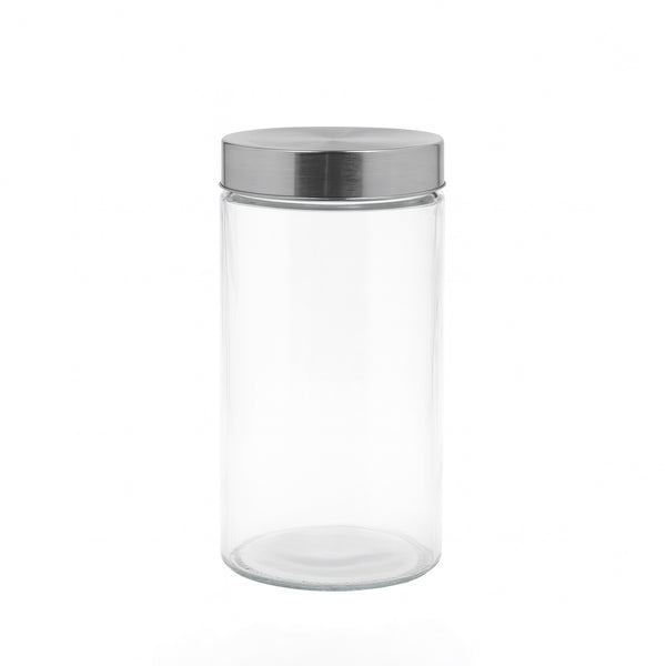 MARCH-0079 Glass Storage Jar with Silver Lid – 1700 ml
