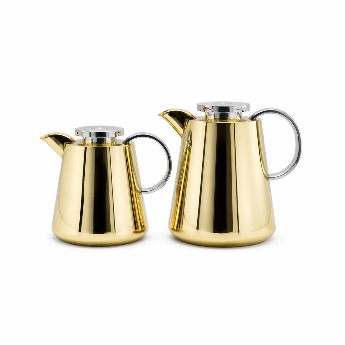NB5700E Parati Vacuum Flask Set – 2 Pieces (0.5L + 1L) – Silver & Gold Finish
