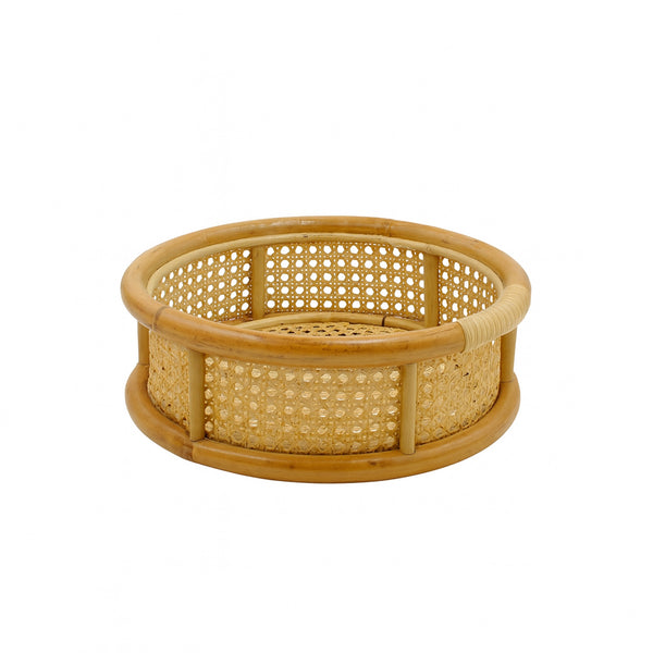 ABI3843 Wooden Round Tray – 35cm (D) x 12cm (H) – Handcrafted Design