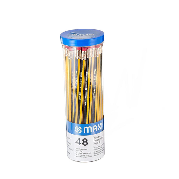 MX-LP48J Maxi Classic Hex Graphite Pencils – 48 Pieces