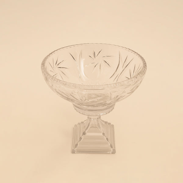 13172200 – Glass Fruit Bowl with Pedestal Base – 25cm