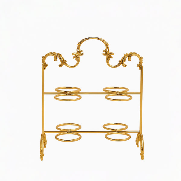 CD-7282 – 2-Layer Cup Stand – Gold – 25cm (W) x 30cm (H)
