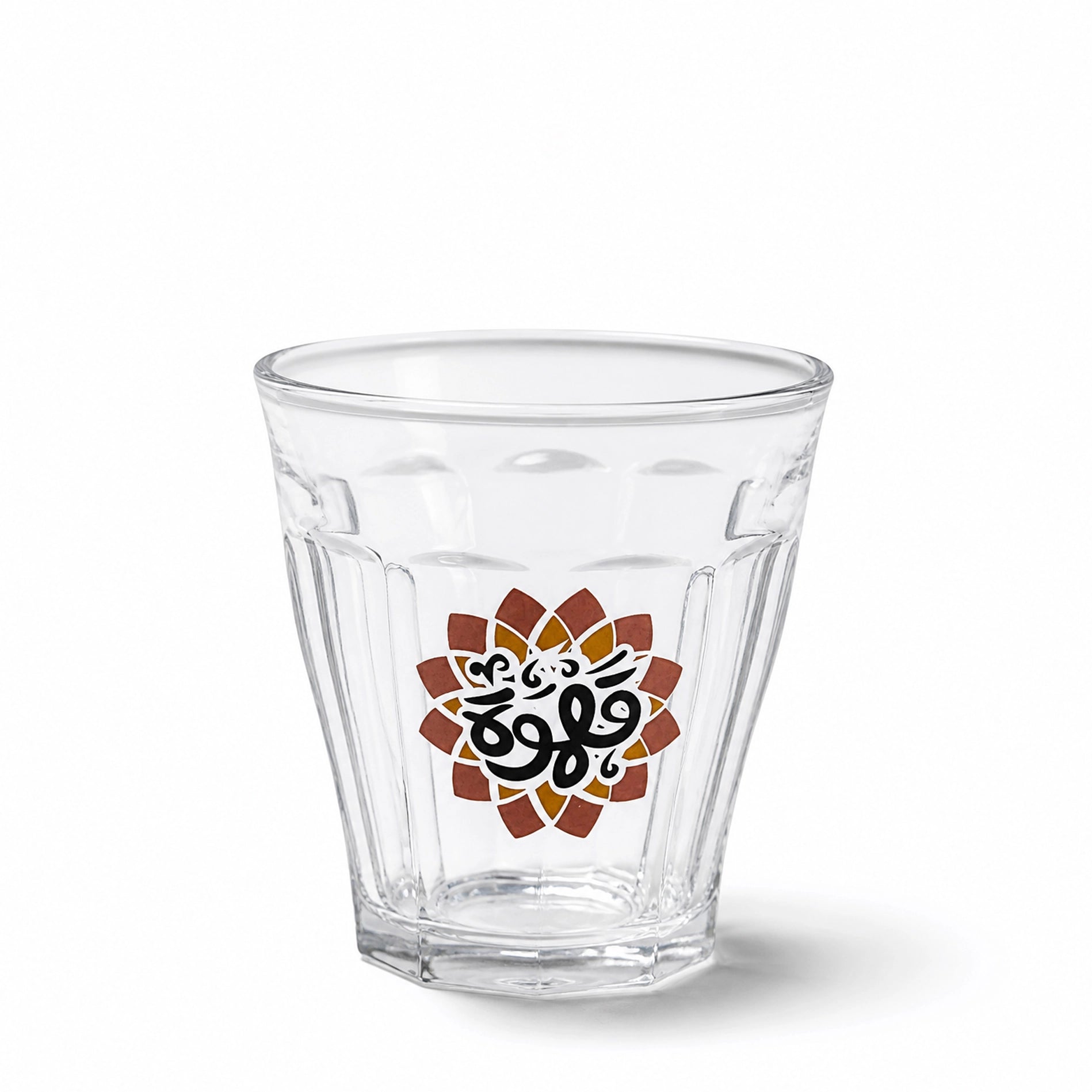Glass Tea Cups Set 6 Piece 90 ML Arabic Calligraphy Design | Siddiq Gifts