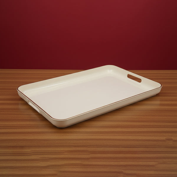 MR-624 Rose Serving Tray –  53 x 35 cm – Ivory Color Elegant Rectangular Design
