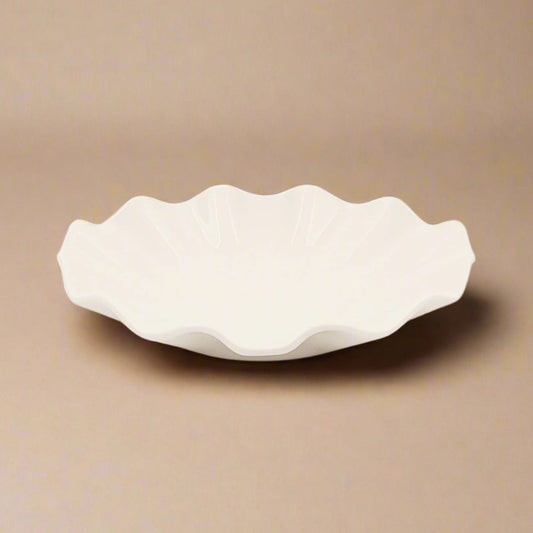 Ceramic Plate – Scalloped Edge Design – 10 Inches – 99318-12