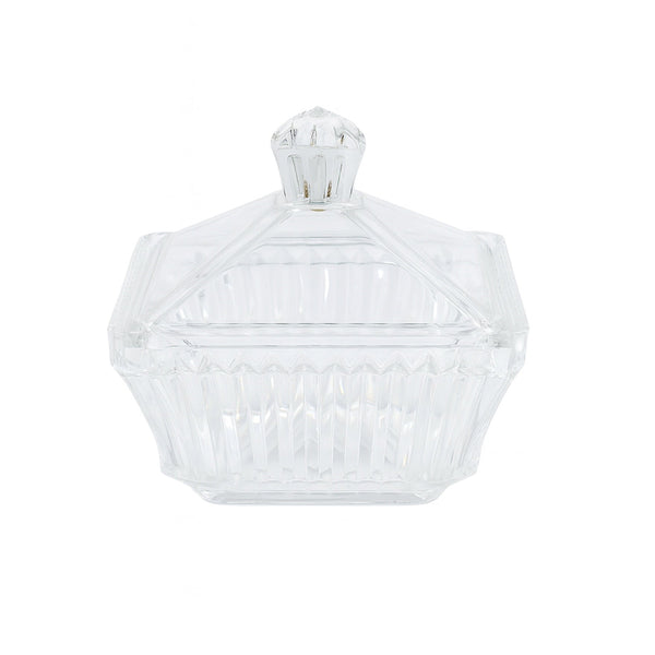 HO-819-ST Acrylic Date Bowl with Lid – Clear – 14cm (W) x 14cm (L)