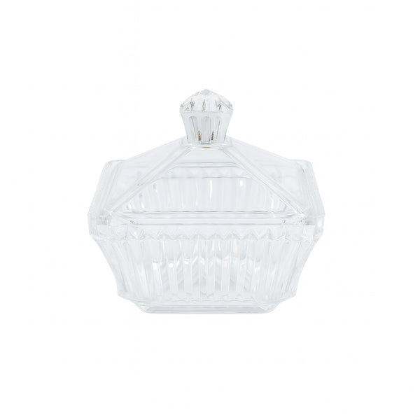 HO-747-T Acrylic Date Bowl with Lid – Clear – 12cm (W) x 12cm (L)