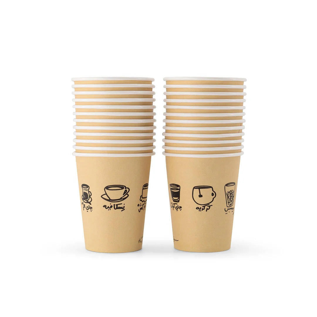 Mix Paper Cups 9oz Pack of 25pcs