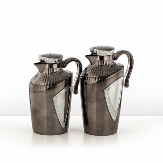 UWP – Vacuum Flask 2-Piece Set (0.7L & 1L) – Black Nickel Chrome
