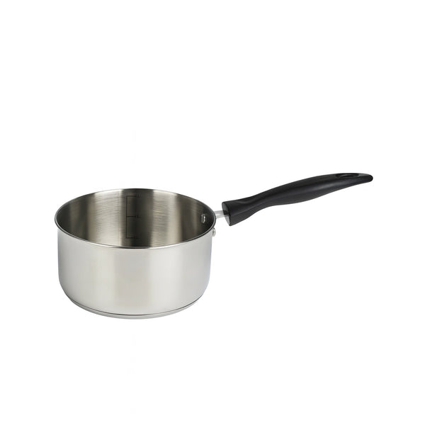 MHIN-0787 Stainless Steel Milk Pan – 15.5cm, Heat-Resistant Handle