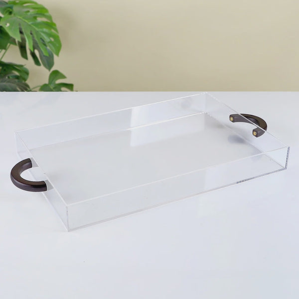 Acrylic Serving Tray with Handles – 48cm x 32cm – MY2114-1