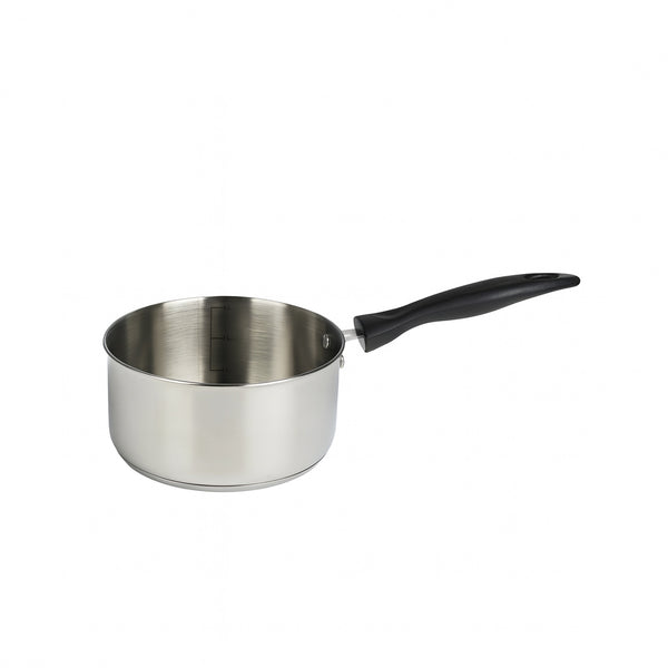 MHIN-0786 Stainless Steel Milk Pan – 14cm, Heat-Resistant Handle