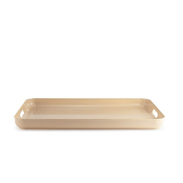 MR-624 Rose Serving Tray – 53 x 35 cm – Beige Finish with Golden Edge
