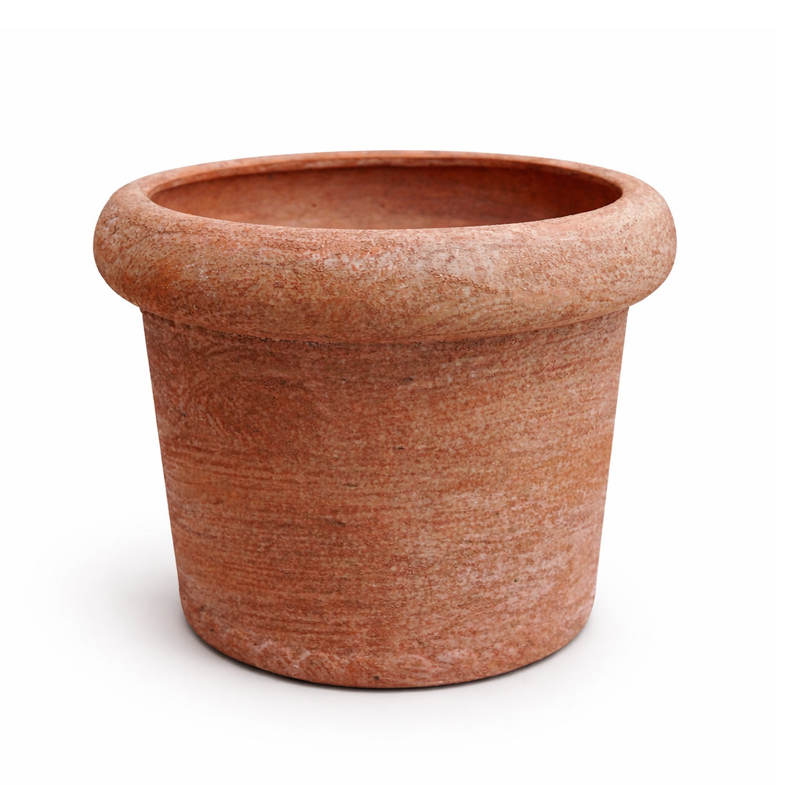 20121E-ATTE Flower Pot Antique Terracotta with Rustic Round Design