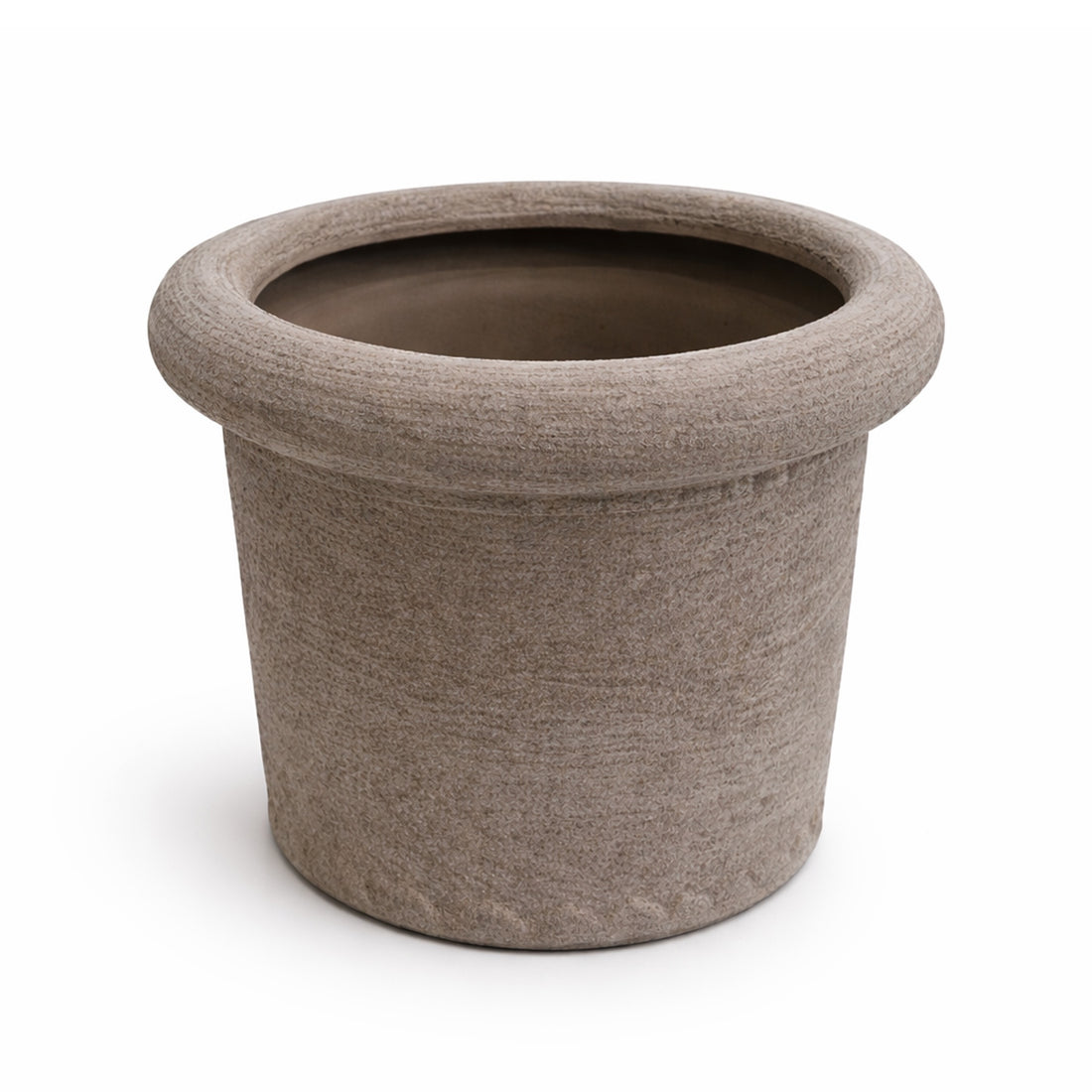 20121F-ATT Flower Pot Antique Tea with Rustic Round Design