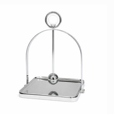 2098-82 Tissue Stand Silver Finish With Decorative Clear Glass Ball Top – Siddiq Gifts Mussafah Abu Dhabi