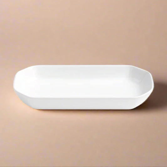 Ceramic Plate 13 Inches – Glossy White Rectangular Shape – 99318-04