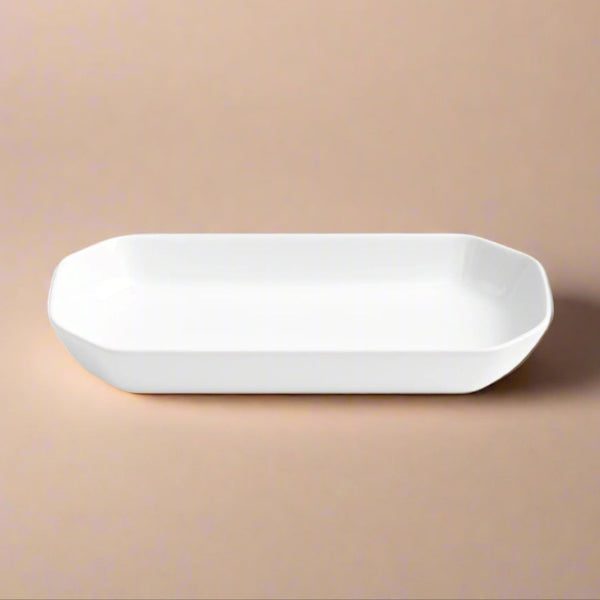 Ceramic Plate 13 Inches – Glossy White Rectangular Shape – 99318-04