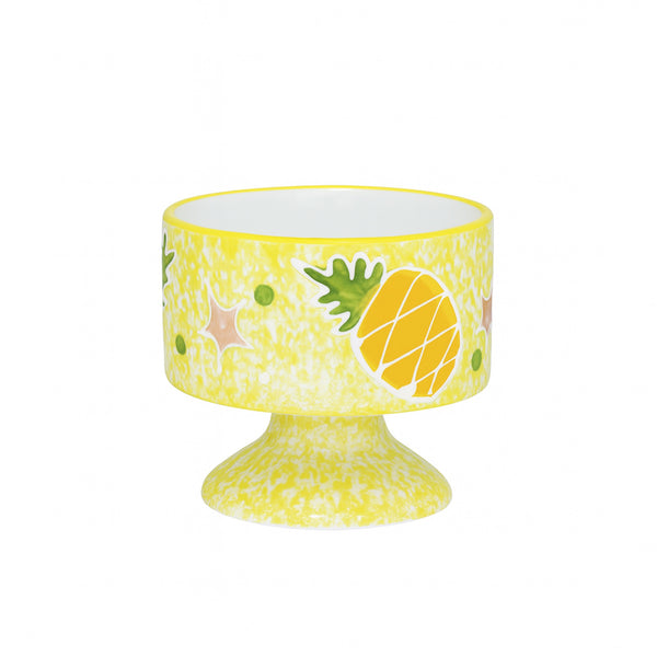 1513-14 Ceramic Ice Cream Cup – Pineapple Design on Pedestal Base