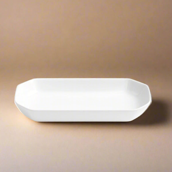 Ceramic Plate 12 Inches – Glossy White Rectangular Shape – 99318-03