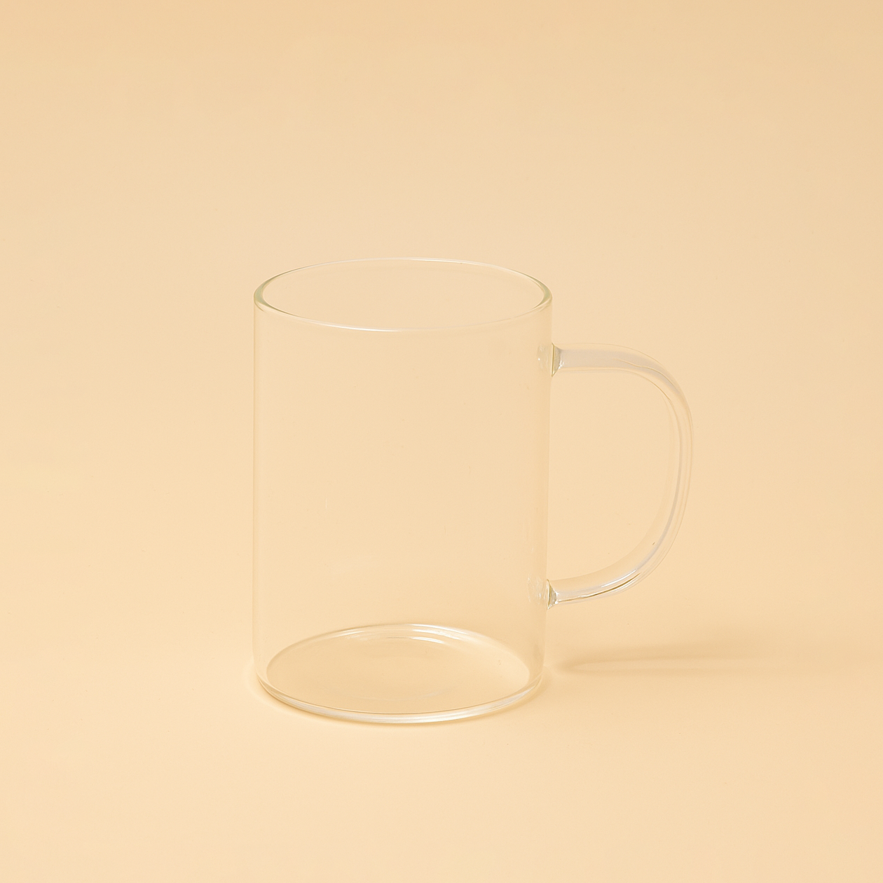 49414-17 – Clear Borosilicate Glass Cup with Handle – Minimalist Design