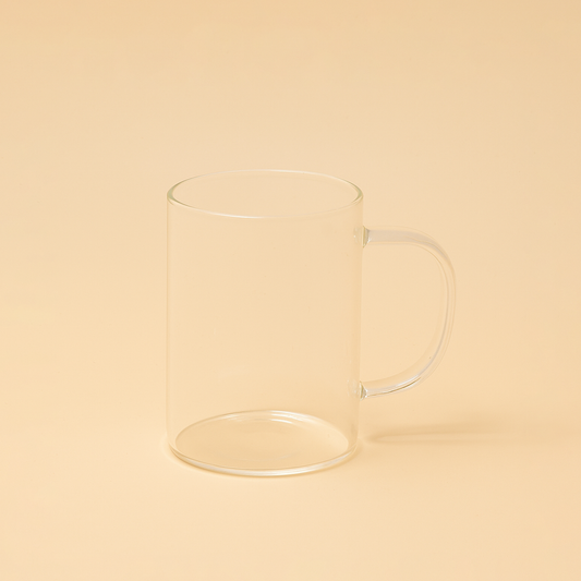 49414-17 – Clear Borosilicate Glass Cup with Handle – Minimalist Design