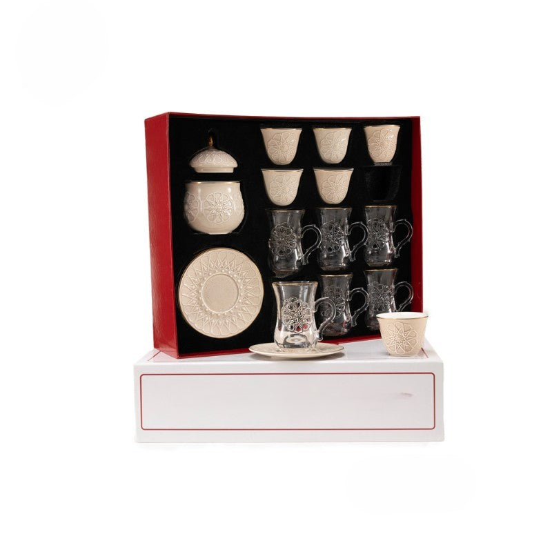 132-20 Rose Tea & Cawa Cup 20pcs Set