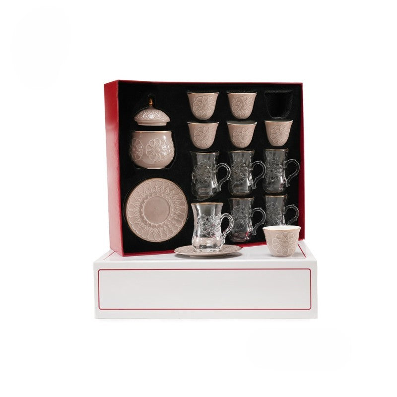 132-20 Rose Tea & Cawa Cup 20pcs Set