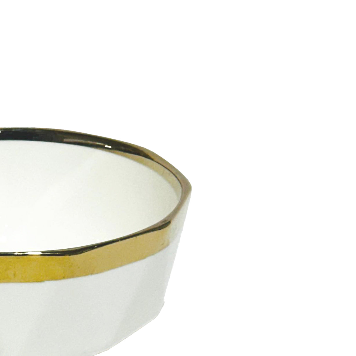 97172-09 Ceramic Bowl  With Golden Edge 6"